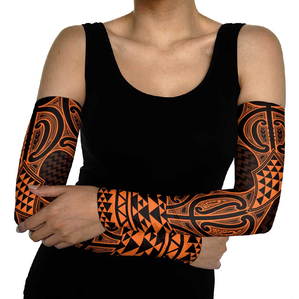 Karaka Maori Ta Moko Poutama Art Arm Sleeves - Aussie Hoodie