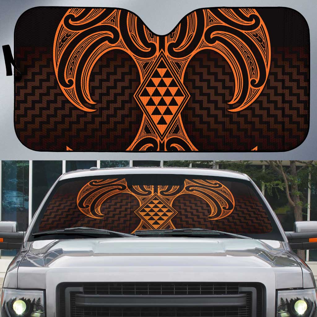 Karaka Maori Ta Moko Poutama Art Auto Sun Shade - Aussie Hoodie