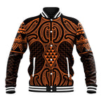 Karaka Maori Ta Moko Poutama Art Baseball Jacket