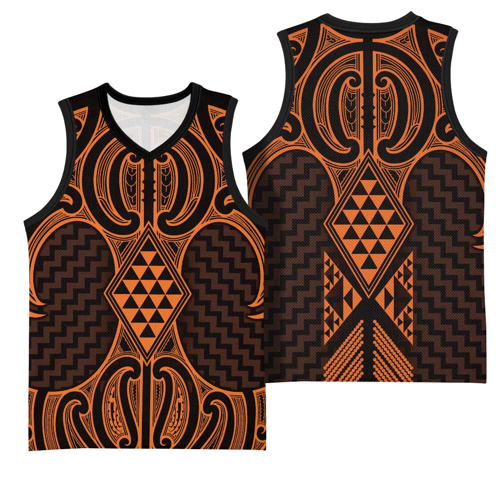 Karaka Maori Ta Moko Poutama Art Basketball Jersey - Aussie Hoodie