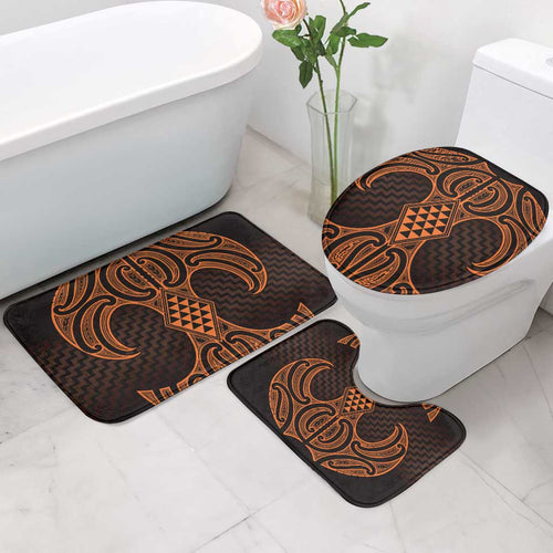 Karaka Maori Ta Moko Poutama Art Bathroom Set - Aussie Hoodie