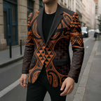 Karaka Maori Ta Moko Poutama Art Blazer - Aussie Hoodie