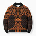 Karaka Maori Ta Moko Poutama Art Bomber Puffer Jacket - Aussie Hoodie