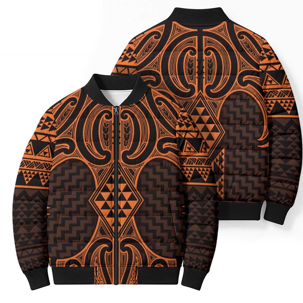 Karaka Maori Ta Moko Poutama Art Bomber Puffer Jacket - Aussie Hoodie