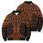 Karaka Maori Ta Moko Poutama Art Bomber Puffer Jacket - Aussie Hoodie