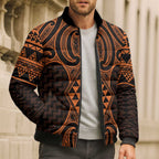 Karaka Maori Ta Moko Poutama Art Bomber Puffer Jacket - Aussie Hoodie