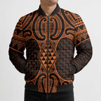 Karaka Maori Ta Moko Poutama Art Bomber Puffer Jacket - Aussie Hoodie