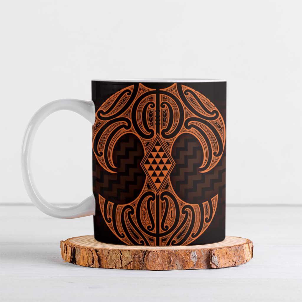 Karaka Maori Ta Moko Poutama Art Ceramic Mug - Aussie Hoodie