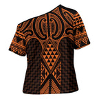 Karaka Maori Ta Moko Poutama Art Cross Shoulder Shirt - Aussie Hoodie