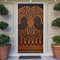 Karaka Maori Ta Moko Poutama Art Door Cover - Aussie Hoodie