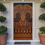 Karaka Maori Ta Moko Poutama Art Door Cover - Aussie Hoodie