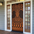 Karaka Maori Ta Moko Poutama Art Door Cover - Aussie Hoodie