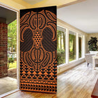 Karaka Maori Ta Moko Poutama Art Door Cover - Aussie Hoodie
