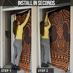 Karaka Maori Ta Moko Poutama Art Door Cover - Aussie Hoodie