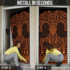Karaka Maori Ta Moko Poutama Art Door Cover - Aussie Hoodie