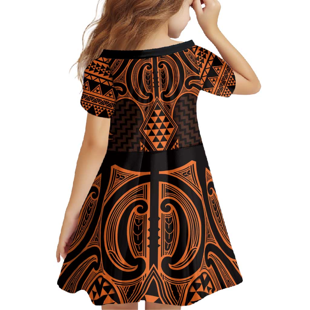 Karaka Maori Ta Moko Poutama Art Family Matching Long Sleeve Bodycon Dress and Hawaiian Shirt