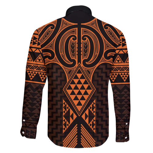 Karaka Maori Ta Moko Poutama Art Family Matching Long Sleeve Bodycon Dress and Hawaiian Shirt