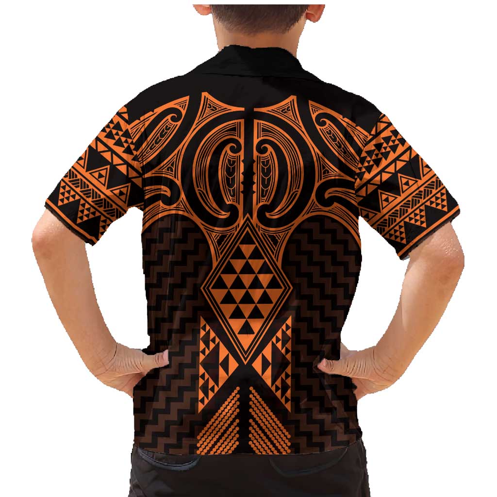 Karaka Maori Ta Moko Poutama Art Family Matching Mermaid Dress and Hawaiian Shirt