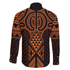 Karaka Maori Ta Moko Poutama Art Family Matching Off Shoulder Maxi Dress and Hawaiian Shirt