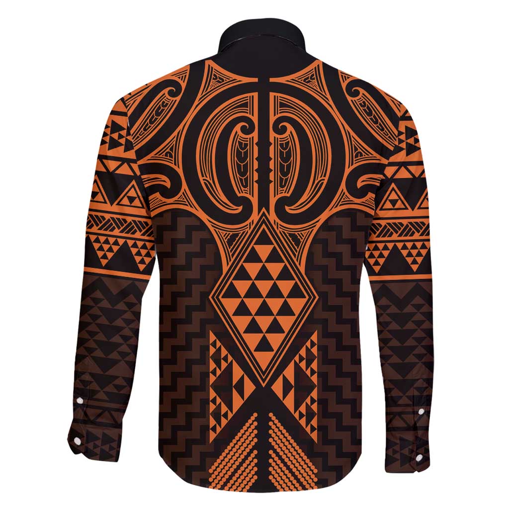 Karaka Maori Ta Moko Poutama Art Family Matching Off Shoulder Maxi Dress and Hawaiian Shirt