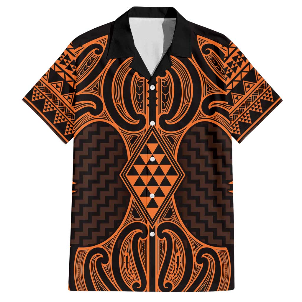 Karaka Maori Ta Moko Poutama Art Family Matching Summer Maxi Dress and Hawaiian Shirt