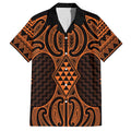 Karaka Maori Ta Moko Poutama Art Family Matching Tank Maxi Dress and Hawaiian Shirt