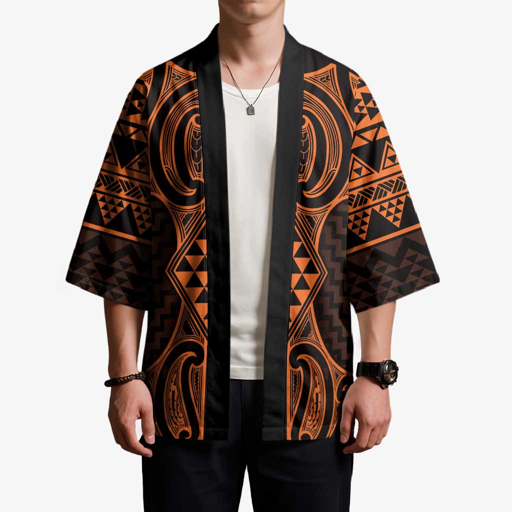 Karaka Maori Ta Moko Poutama Art Kimono - Aussie Hoodie