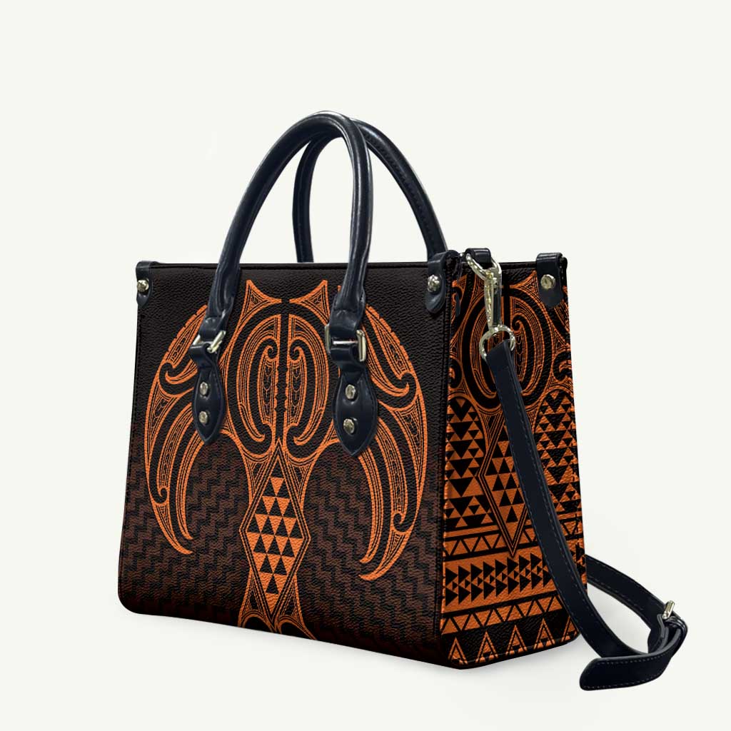 Karaka Maori Ta Moko Poutama Art Leather Bag - Aussie Hoodie