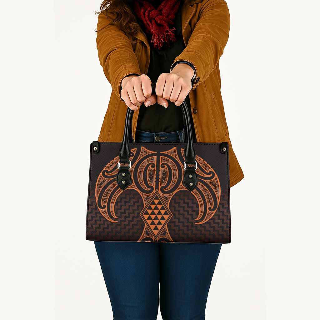 Karaka Maori Ta Moko Poutama Art Leather Bag - Aussie Hoodie