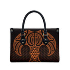 Karaka Maori Ta Moko Poutama Art Leather Bag - Aussie Hoodie