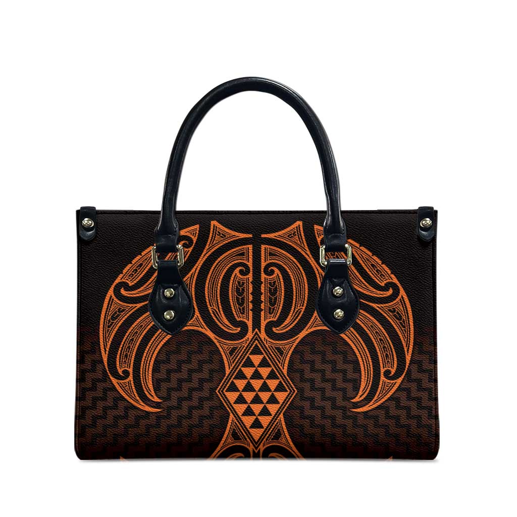 Karaka Maori Ta Moko Poutama Art Leather Bag - Aussie Hoodie