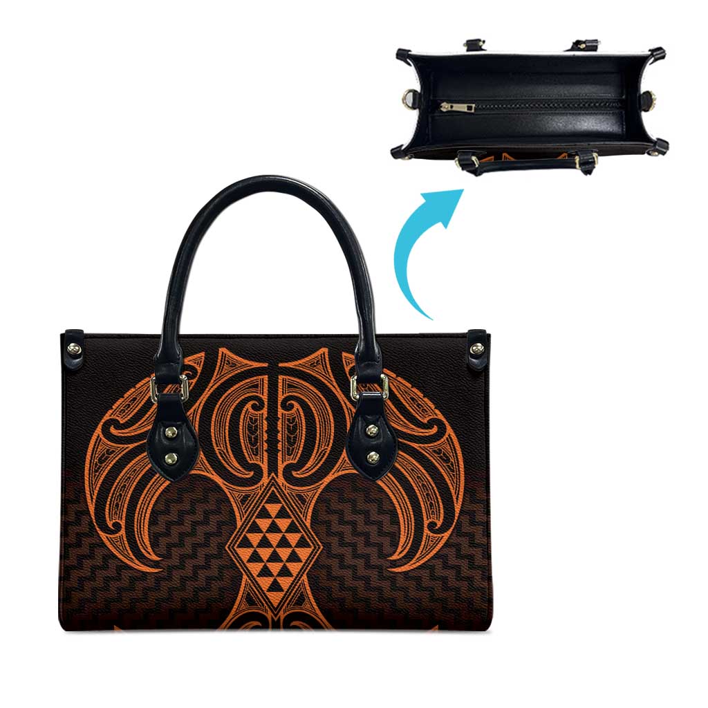 Karaka Maori Ta Moko Poutama Art Leather Bag - Aussie Hoodie