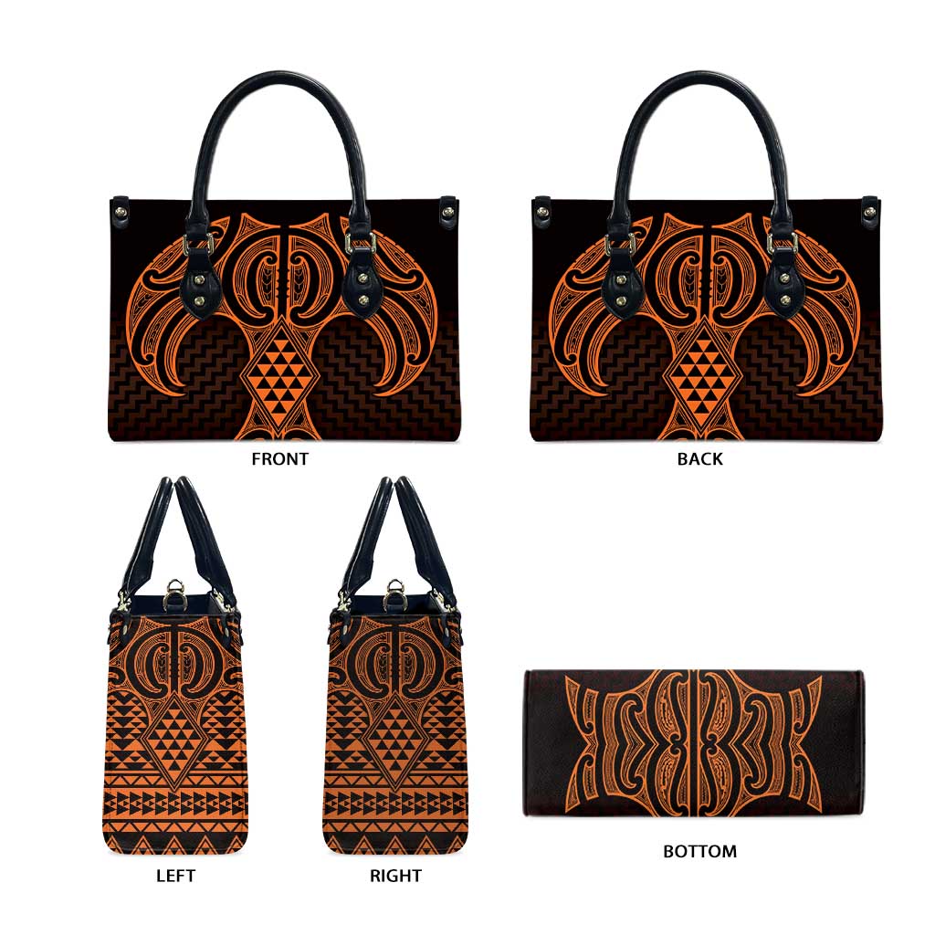 Karaka Maori Ta Moko Poutama Art Leather Bag - Aussie Hoodie