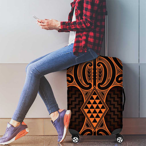 Karaka Maori Ta Moko Poutama Art Luggage Cover