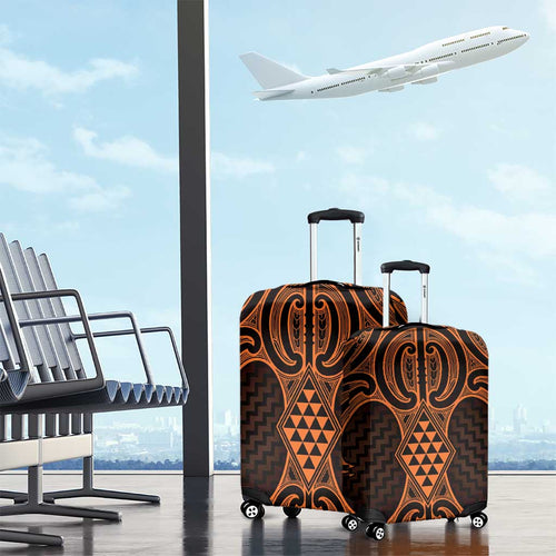 Karaka Maori Ta Moko Poutama Art Luggage Cover