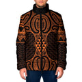 Karaka Maori Ta Moko Poutama Art Padded Jacket - Aussie Hoodie