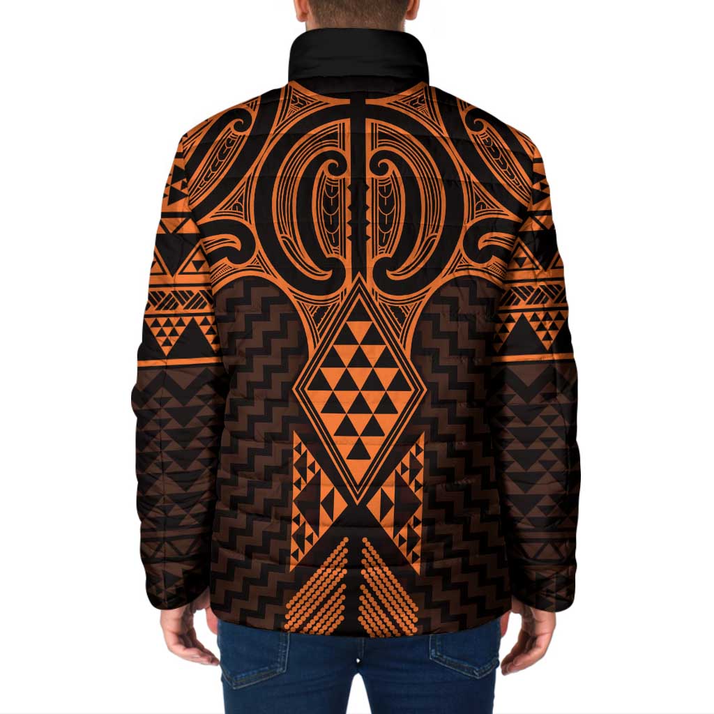 Karaka Maori Ta Moko Poutama Art Padded Jacket - Aussie Hoodie