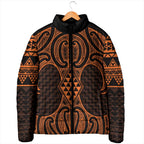 Karaka Maori Ta Moko Poutama Art Padded Jacket - Aussie Hoodie