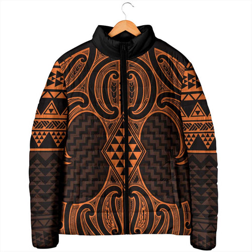Karaka Maori Ta Moko Poutama Art Padded Jacket - Aussie Hoodie