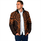 Karaka Maori Ta Moko Poutama Art Padded Jacket - Aussie Hoodie