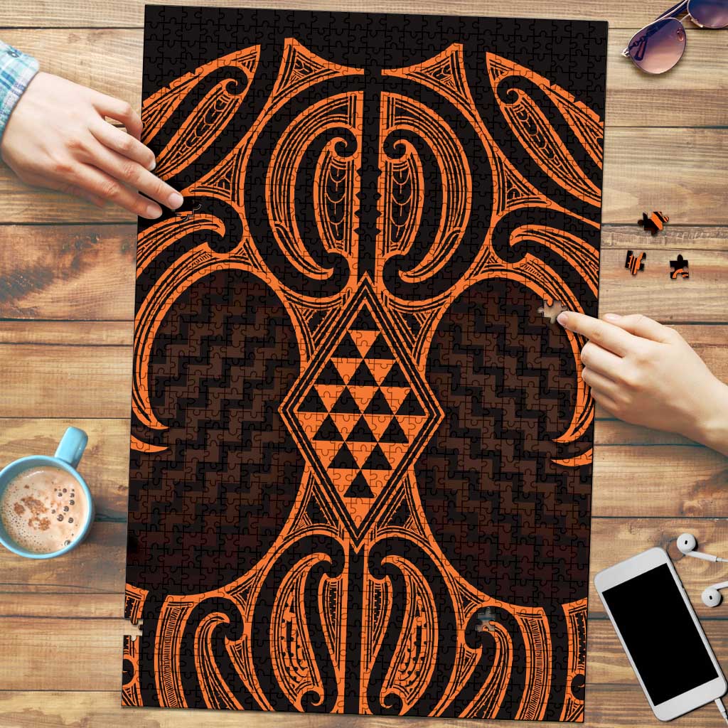 Karaka Maori Ta Moko Poutama Art Puzzle - Aussie Hoodie
