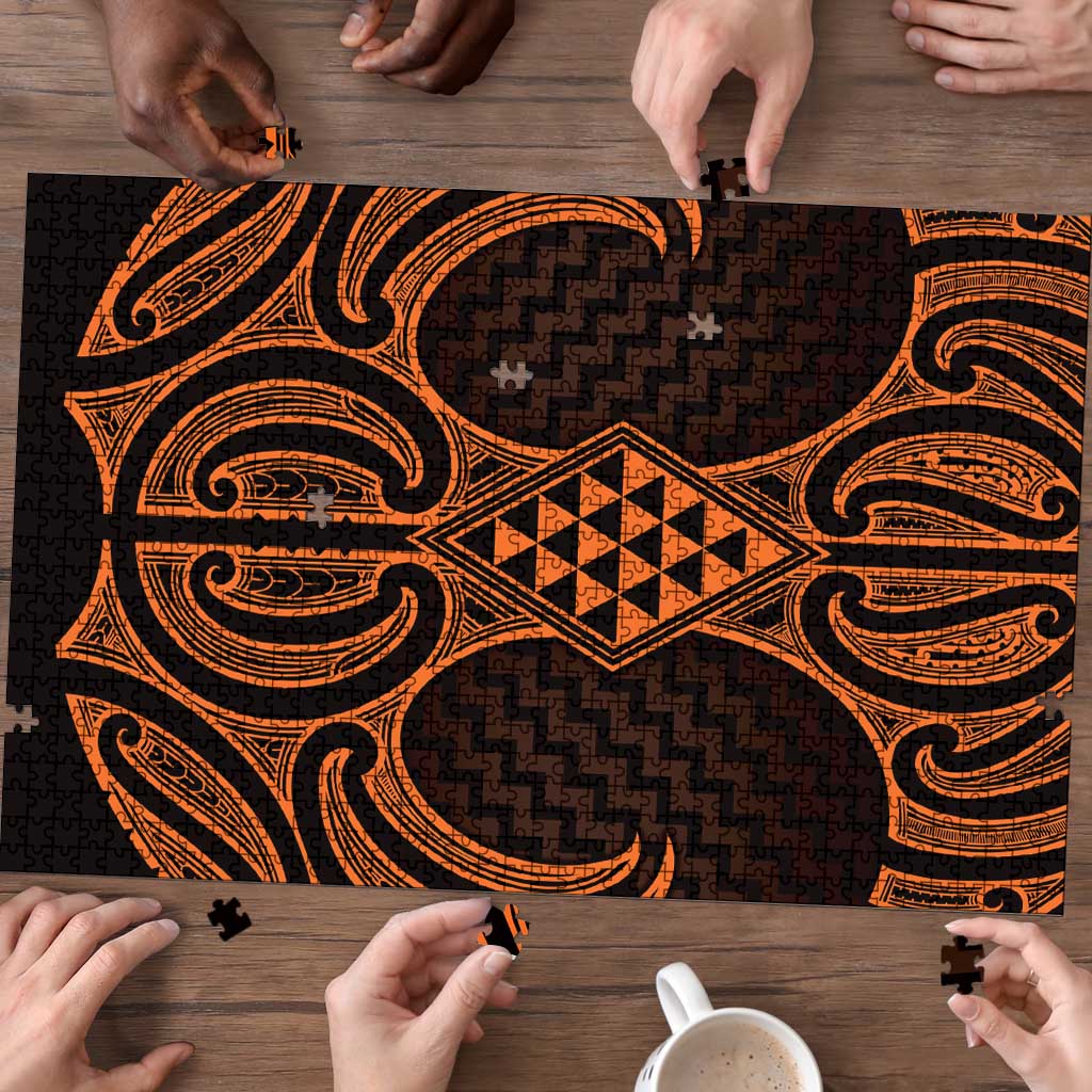Karaka Maori Ta Moko Poutama Art Puzzle - Aussie Hoodie