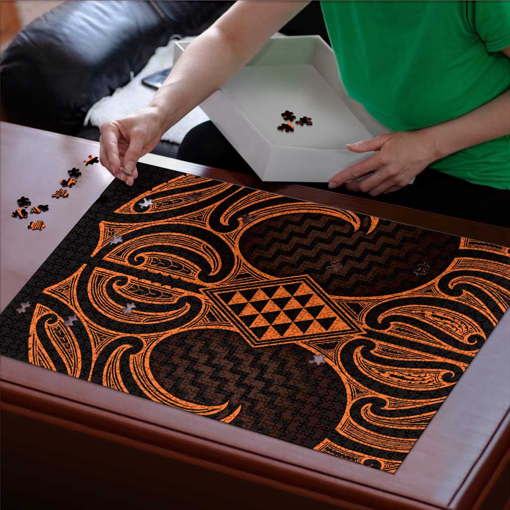 Karaka Maori Ta Moko Poutama Art Puzzle - Aussie Hoodie