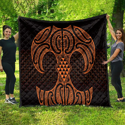 Karaka Maori Ta Moko Poutama Art Quilt