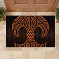 Karaka Maori Ta Moko Poutama Art Rubber Doormat