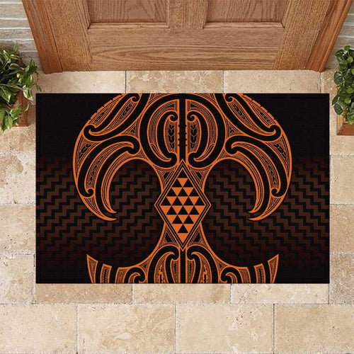 Karaka Maori Ta Moko Poutama Art Rubber Doormat