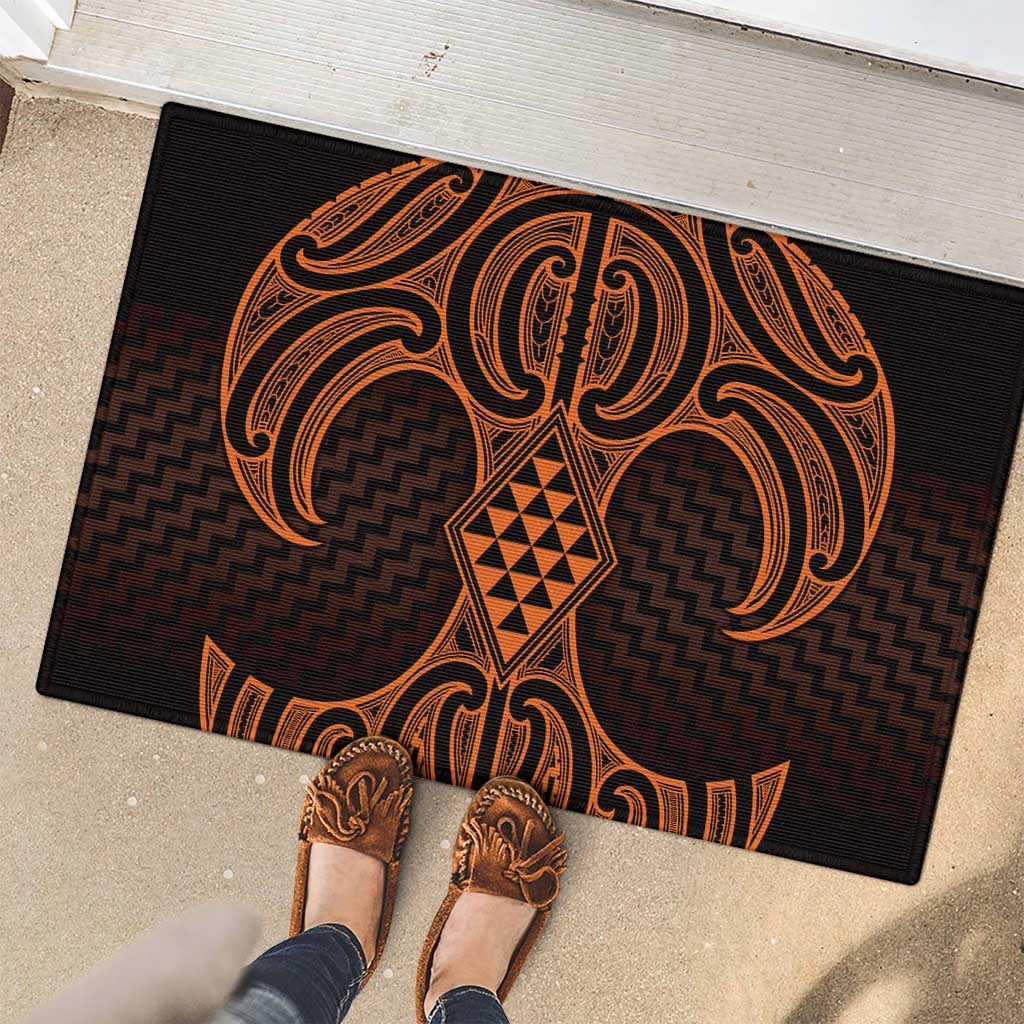 Karaka Maori Ta Moko Poutama Art Rubber Doormat