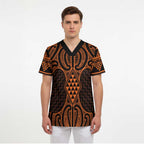 Karaka Maori Ta Moko Poutama Art Scrub Top - Aussie Hoodie