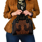 Karaka Maori Ta Moko Poutama Art Shoulder Handbag