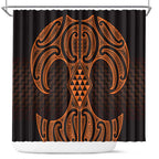 Karaka Maori Ta Moko Poutama Art Shower Curtain